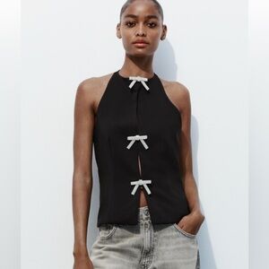 Zara bow halter top